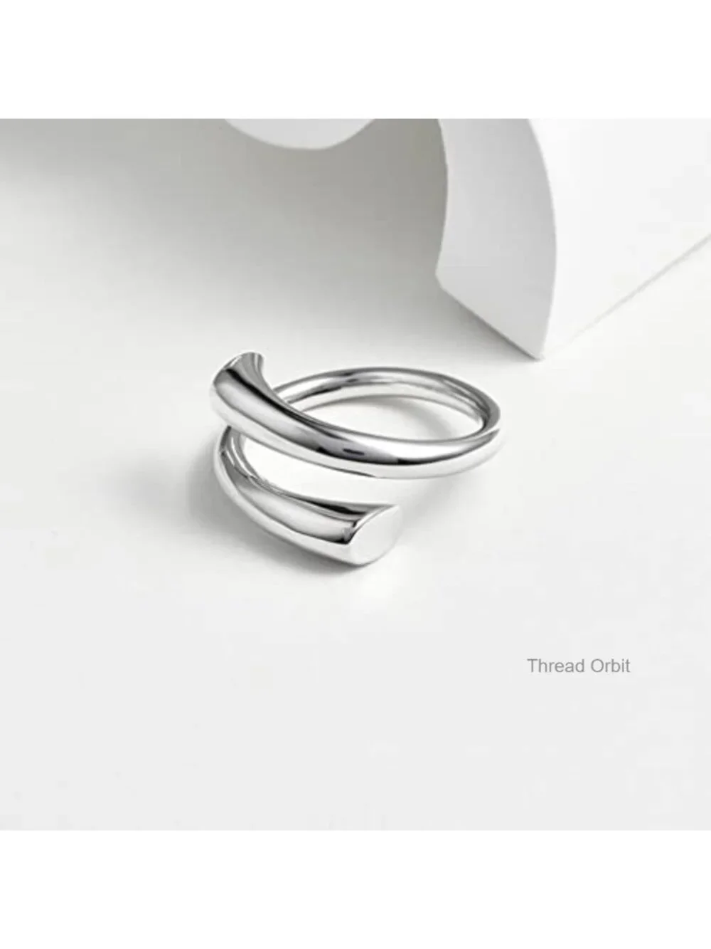 Adjustable 925 Sterling Silver Double Line Thumb Ring Stacking Ring High Polish